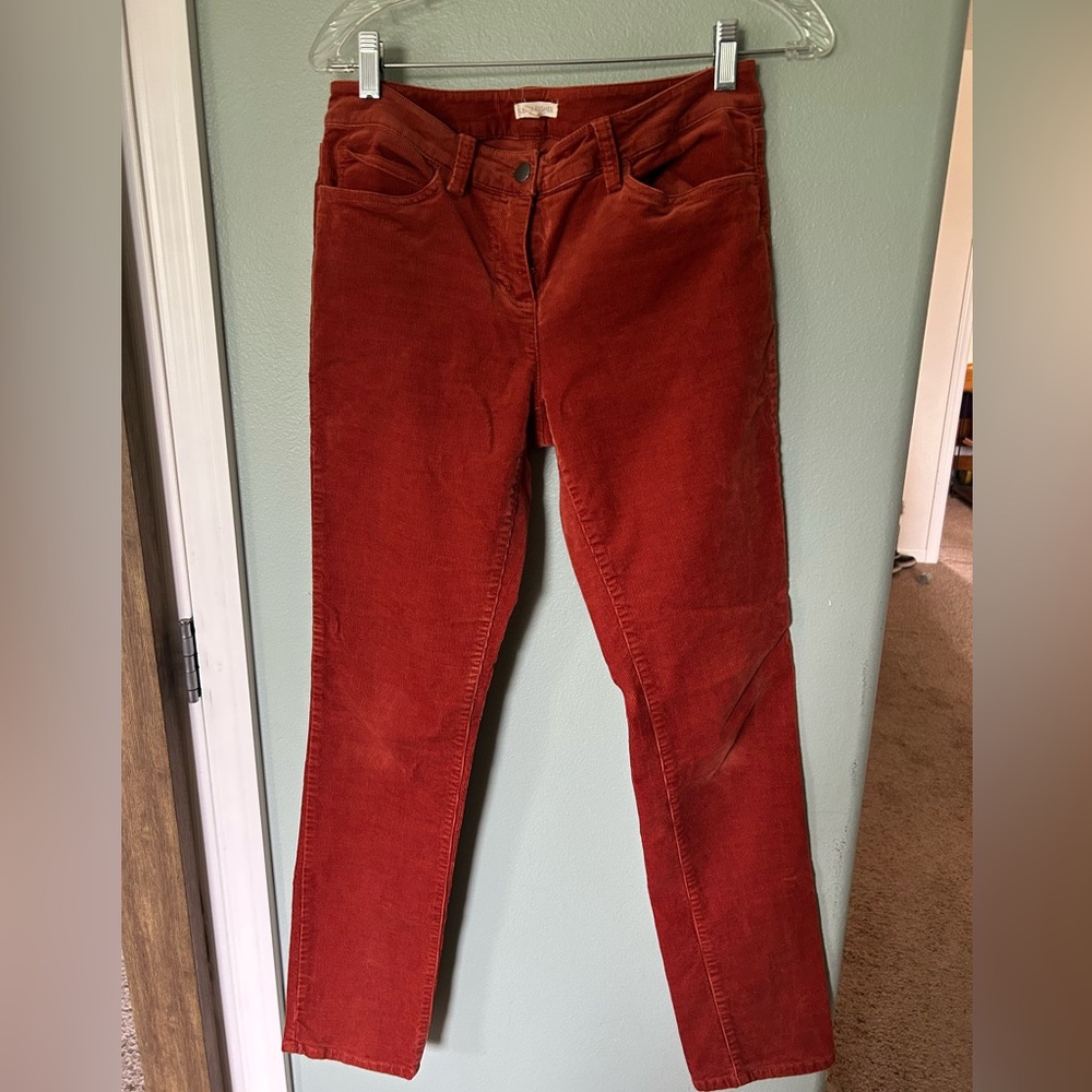 Eileen Fisher rust color corduroy pants size 4